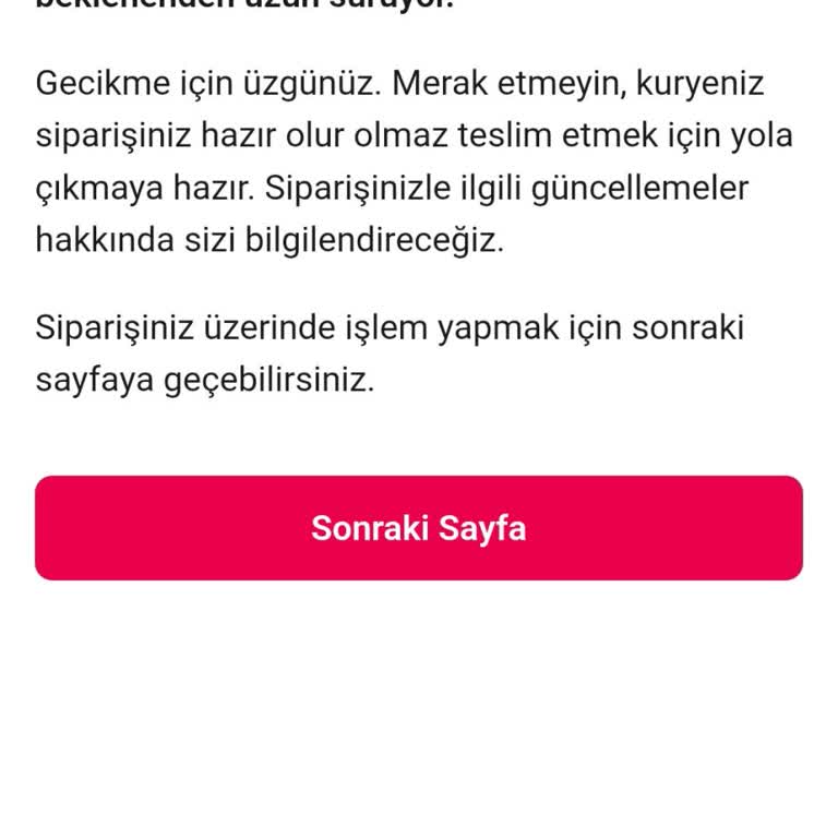 Yemeksepeti Döner Siparişi Dört Saatte Gelmedi, İade Talebi