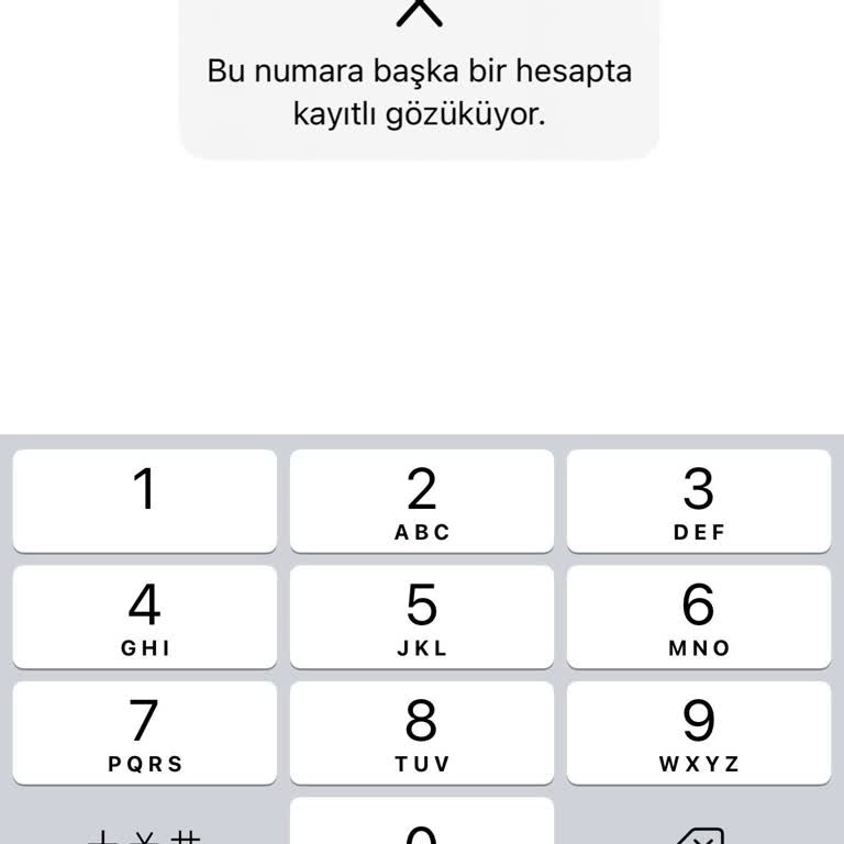 Telefon Numarası Başka Hesapta Kullanılıyor Yeni Hesap Açamıyorum