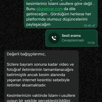 İslami Kültür Ve İnsani Yardım Derneği (İKYAD) Kurban Kesim Videosunu Göndermedi