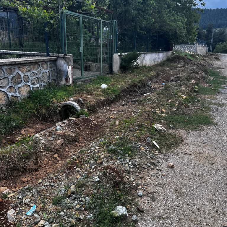 On İki Yıldır Asfaltlanmayan Yol Ve Çukurda Elektrik Tesisatı Zarar Görüyor