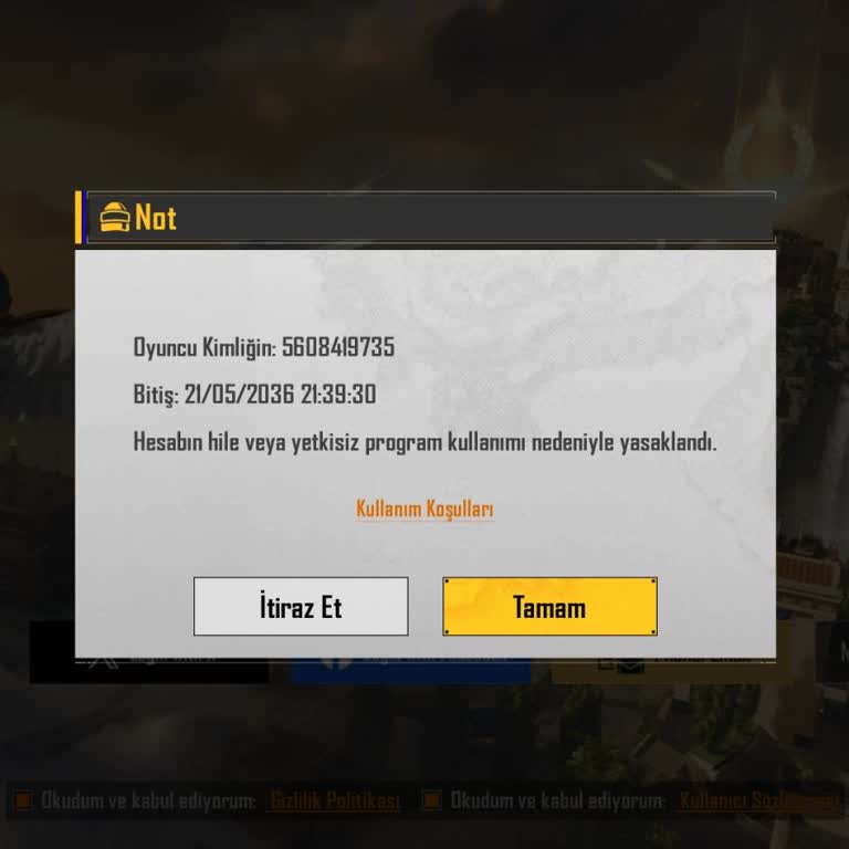 Satın Alınan PUBG Hesabı Banlı Ve Kullanılamıyor