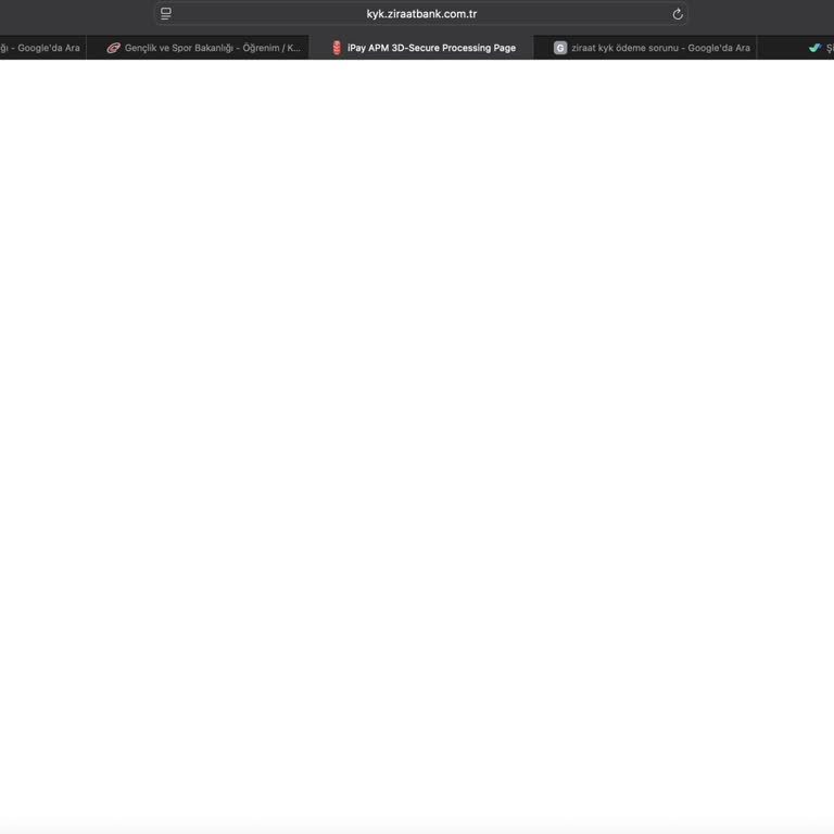 Ziraat Bankası KYK Ödeme Sitesinde Beyaz Sayfa Ve 404 Hatası