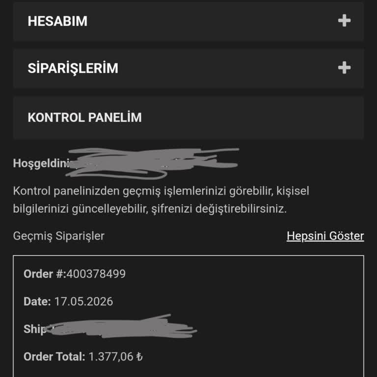 Teknobiyotik Siparişim 13 Gün Boyunca Kargoya Verilmedi Ve İletişim Sağlanamadı