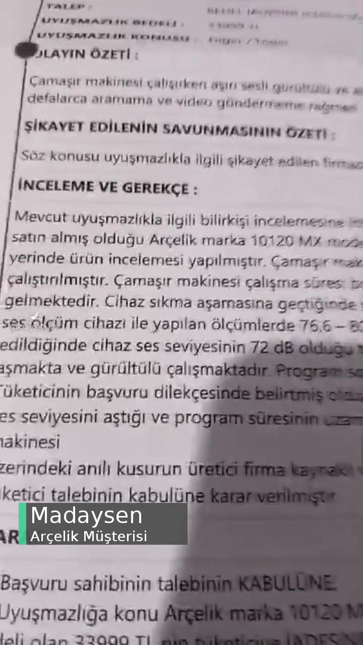 Arçelik Tüketici Hakem Heyeti Kararına Uymuyor! videonun kapak resmi