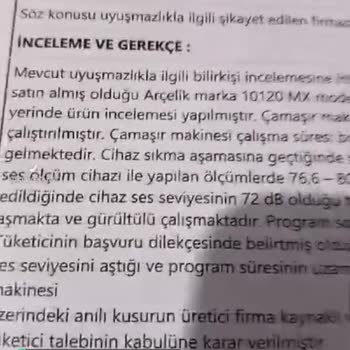 Arçelik Tüketici Hakem Heyeti Kararına Uymuyor!