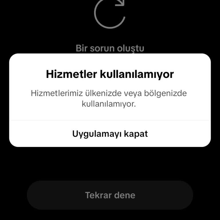 TikTok Hesabım Bölge Kısıtlaması Nedeniyle Kullanılamıyor