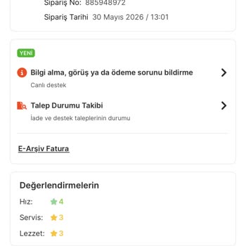 Migros Yemek Yanık Pizza ve Yetersiz Müşteri Desteği Şikayeti
