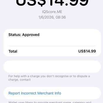 IQScore.ME Made Unauthorized Charges On Apple Pay
