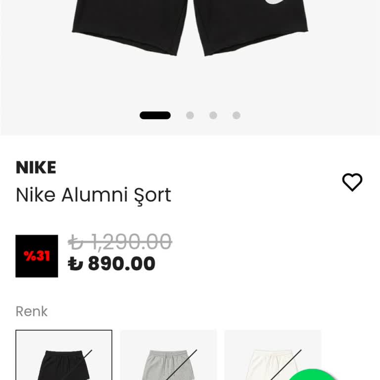 Nike Alumni Şort Stok Güncellenmemesi Ve Cevapsız İletişim