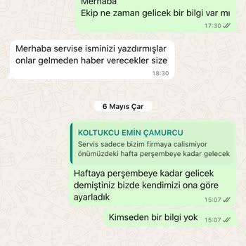 Ayıplı Koltuk Ve Sandalye Takımı Ve Yetersiz Satış Sonrası Destek