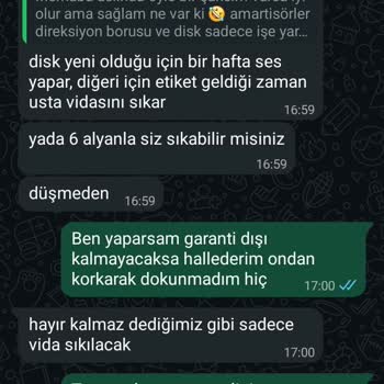 Adana Gizerler Bajaj Servisinde Ön Fren Vidalı Güvenlik İhmali Ve Parça Eksikliği