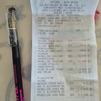 Watsons Kipa Aydın’da Bozuk Eyeliner ve Değişim İçin Müşteri Hizmetlerine Ulaşılamıyor