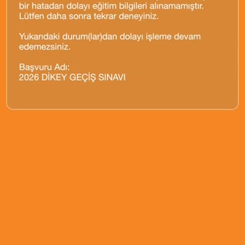 ÖSYM DGS Başvurusunda Eğitim Bilgileri Alınamıyor Ve Mağduriyet Yaşıyorum