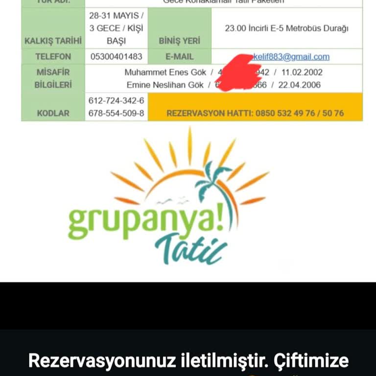Grupanya! Balayı Paketi Hatalı, Tam İade Talebi