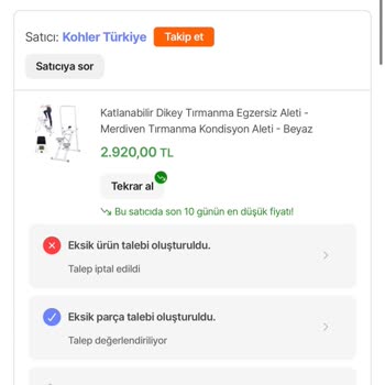 Garanti Kapsamında Aşınan Dikey Tırmanma Aleti İçin Ücretsiz Parça Değişimi Talebi