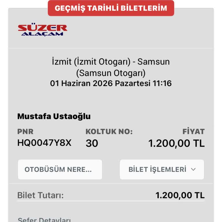 Yanlış Bilet Yönü Ve Müşteri Temsilcisine Ulaşılamaması Nedeniyle 1200 TL İadesi Talebi