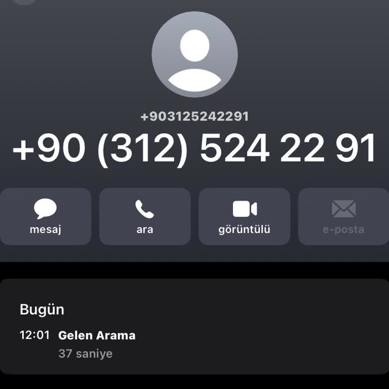 03125242291 Görüşmeyi Aniden Sonlandırıp Aramayı Kapattı