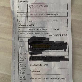 Az Malzemeli Salatalar İçin Ücret İadesi Talebi