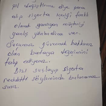 Dyson V10 Süpürge İçin Ek Batarya Talebi Ve Sigorta Açıklama Eksikliği