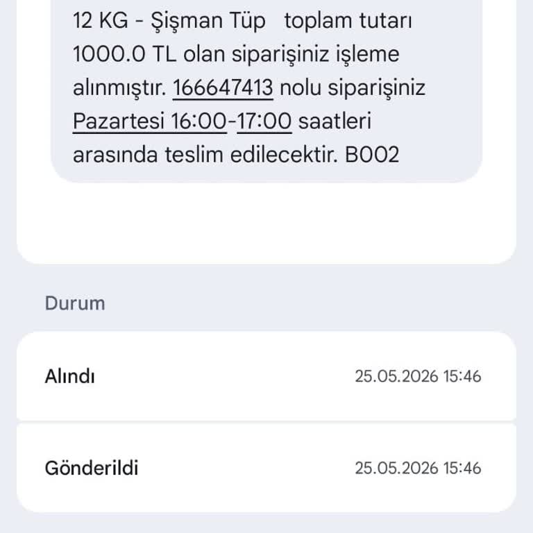 İpragaz Teslim Edilmemiş Tüp İçin Yanıltıcı Teslimat Kayıtları