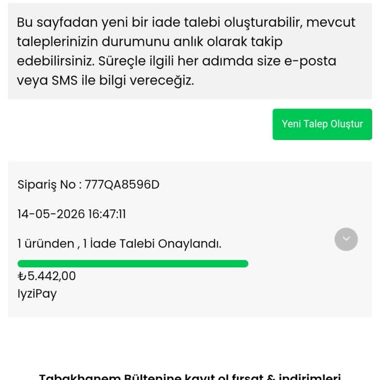 İade Ödemesi Gecikmesi Ve Telefonla Cevapsızlık