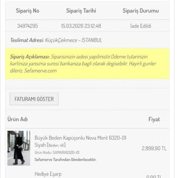 Sefamerve'den İade Ücretinin 4 Ay Gecikmesi