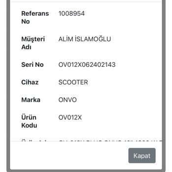 Onvo Scooter Arızası Ve Yetkili Servisin Yanıtsızlığı