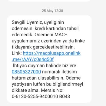 Macfit Üyelik İptalinde Sürekli Sorunlar Ve Haksız Borç Bildirimleri