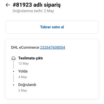 Mozze Siparişimin İade Edilmesini İstiyorum