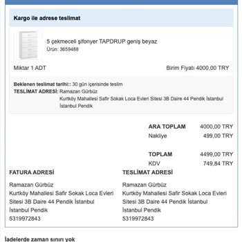 Teslimat Gecikmesi Ve İletişimsizlik Nedeniyle Sipariş İptali Ve İade Talebi