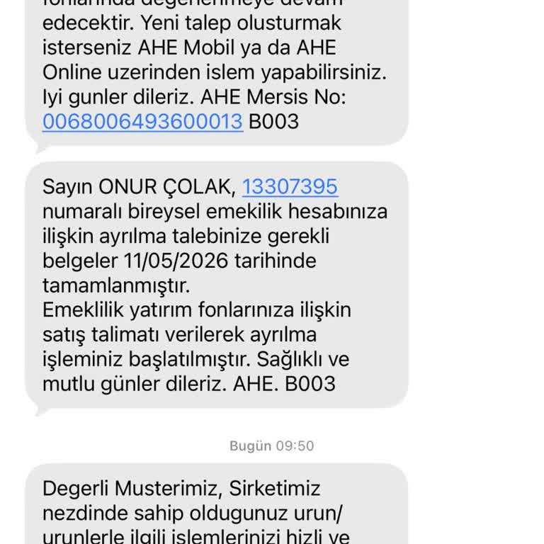 Erken Çıkış Kesintileri Hakkında Açık Bilgilendirme Ve Yatırılan Tutarın İadesi Talebi
