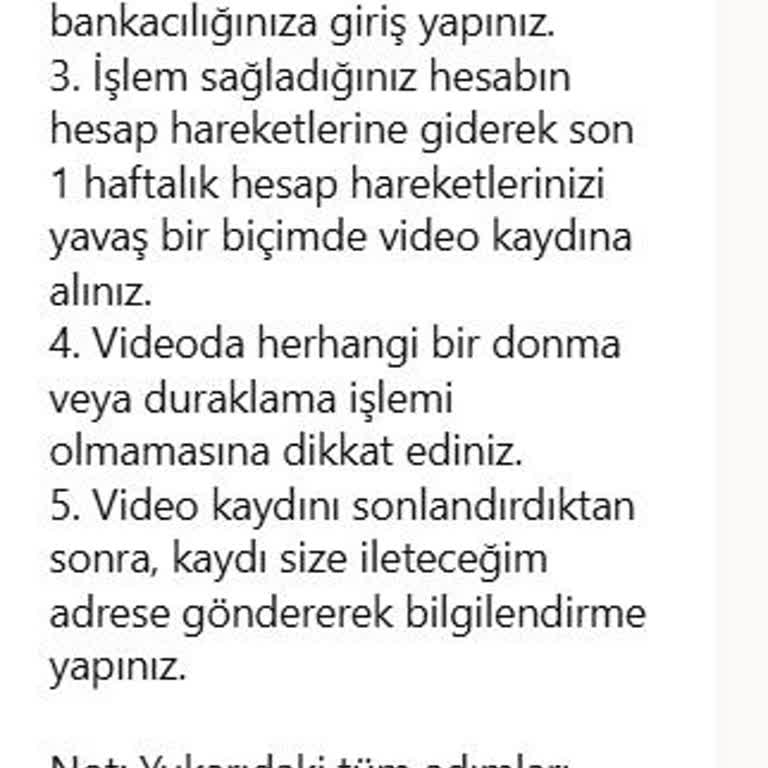 Yatırdığım 3000 TL Hesaba Geçmedi Ve Güvenli Olmayan Video Talebi