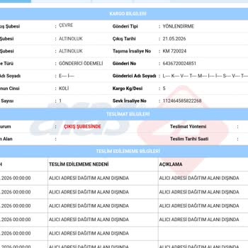 Aras Kargo On Bir Gün Boyunca Teslim Edilemeyen Kargo Ve Yardımsız Müşteri Hizmetleri