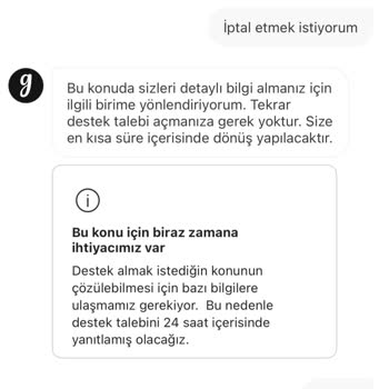 Sipariş İptali İsteminde Yanıtsızlık Ve Canlı Destek Yetersizliği