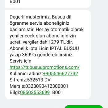 Yanıltıcı Abonelik Ve Haksız 279 TL Fatura Ücreti Geri Ödeme Talebi