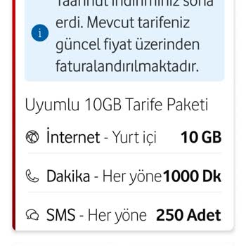 Vodafone Tarife Artışı Ve Yüksek Faturaya Karşı Emekli Müşteriden Uygun Teklif Talebi