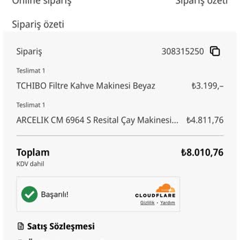 Çalışmayan Tchibo Filtre Kahve Makinesi İçin Uzayan İade Süreci