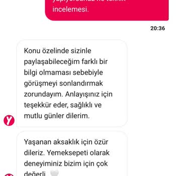 Yemeksepeti’nden 3.226 TL’lik Siparişimin Fişi Yok Ve Çözüm Bekliyorum