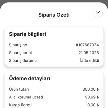 Gardrops'ta Alıcı Koruma Ve Kargo Ücretleri İade Edilmedi, Mağdur Oldum