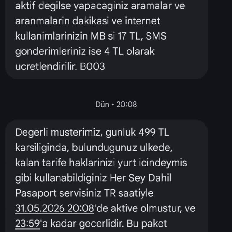 Yurtdışında İzinsiz 499 TL’lik Pasaport Paketi Ücretlendirmesi Ve İptal Talebi
