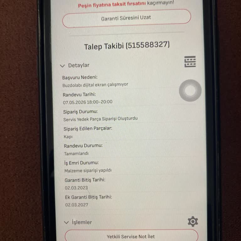 Arçelik Buzdolabı Kapısının Bozulması, Uzayan Servis Ve Yetersiz Yedek Buzdolabı