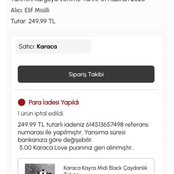 Karaca Uygulamasında Siparişlerimin Bildirimsiz İptali Ve Yetersiz 100 TL Kuponu