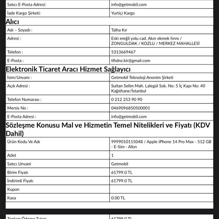 İPhone 14 Pro Max Siparişi Kargoya Verilmedi, Canlı Destek Yok