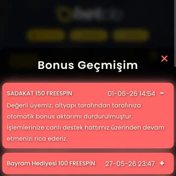 Risk Birimi Kararıyla Açıklamasız Freespin Ve Spor Limiti Kısıtlaması