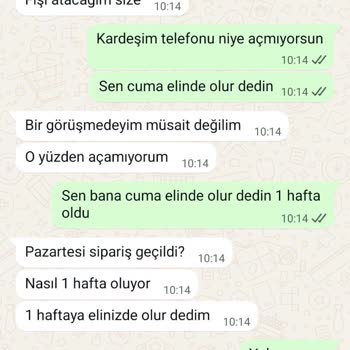 Teslim Edilmeyen Dolap İçin Tam İade Ve Özür Talebi