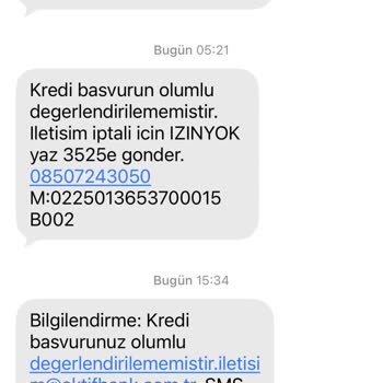 İzin Almadan Gelen Aktif Bank Reklam Ve Kredi SMS’leri