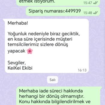 İndirimli Elbisemde İade Reddi WhatsApp Destek Hattı Yanıtsız