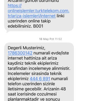 Aylık İnternet Kesintisi Ve Hizmet İadesi Talebi
