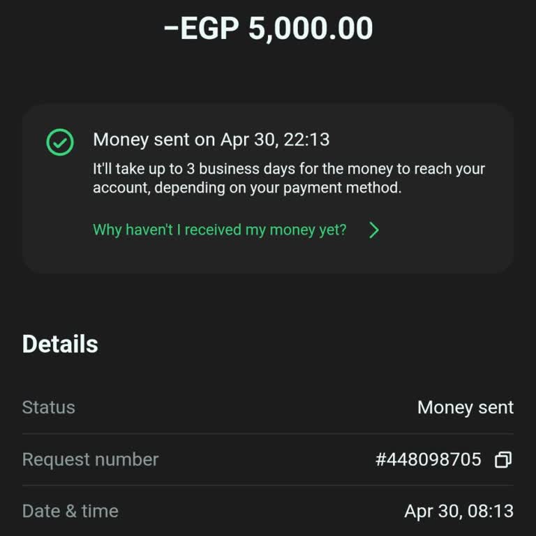Olymp Trade Has Not Paid My 5,000 LE Withdrawal To Orange Cash