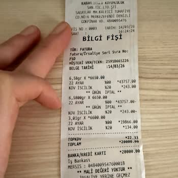 Kabaklıoğlu Kuyumculuk 14 Ayar Bir Ürüne 22 Ayar Ücreti Ödemek İstemiyorum